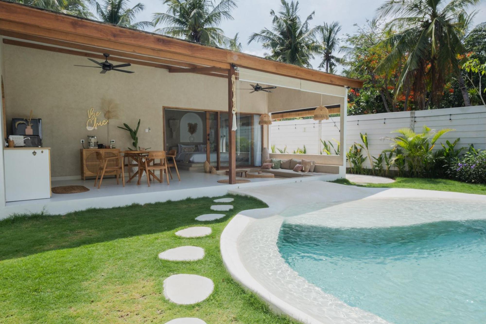Gili Boho Villas - Aesthetic Private Pool Villas Джили Трауанган Екстериор снимка